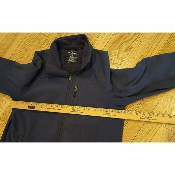 L.L Bean Men's Sweat Jacket Fleece Lined Inside Pockets Full Zip Blue Sz Medium - Picture 2 of 8